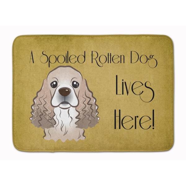 Carolines Treasures Cocker Spaniel Spoiled Dog Lives Here Machine Washable Memory Foam Mat BB1464RUG - main